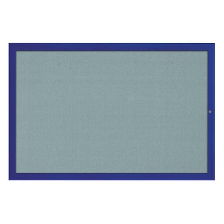 United Visual Products Hinge-less Radius Corkboard, 24"x36", Satin Alum Frame/Burgundy UVEB2436R-SATIN-DBURGU